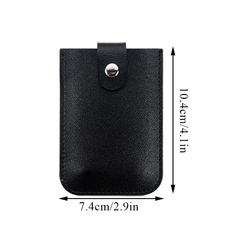 Portable Card Holder Cover PU Leather Card Bag Pulled Design Wallet Pull Card Sleeve Storage Short Purse Thickened Slim Stacked