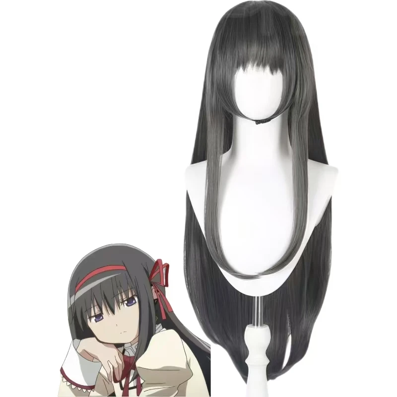 `Puella Magi Madoka Magica Homura Akemi Cosplay Wig Matte Heat Resistant Synthetic Wig for Anime Halloween Comic Con Role Play