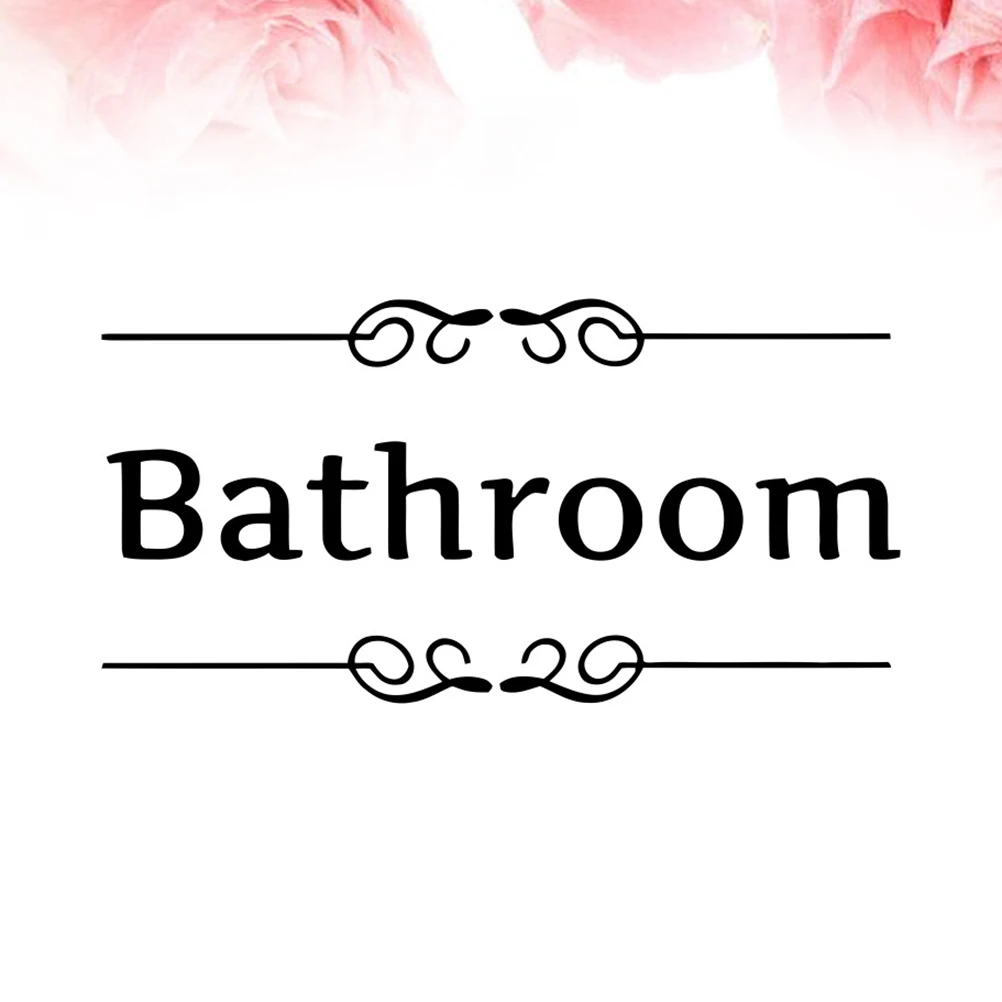 

4 Pcs Decorative Stickers Toilet Vinyl Wall Art Sign Restroom Decal Bathroom Carved Men and Women
