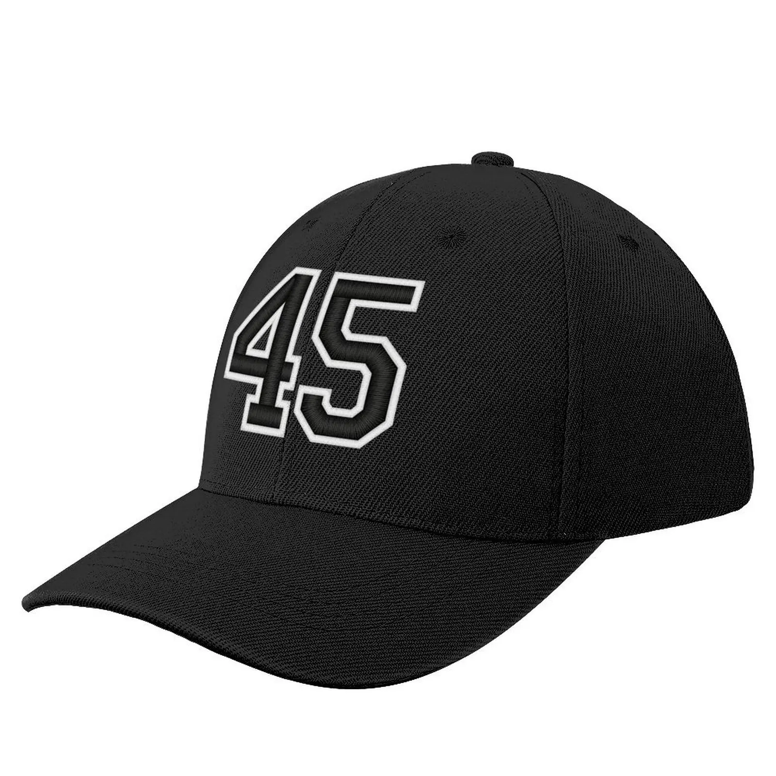 

45 Black Jersey Sports Number forty-five Football 45 Baseball Cap Military Cap Man Winter hat Ladies Men's