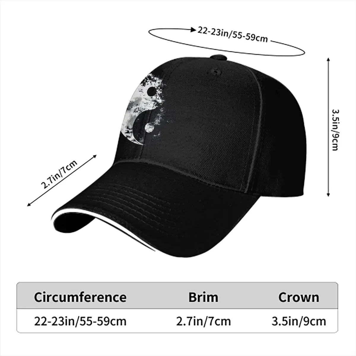 Yinyang Baseball Caps Peaked Cap YinYang Sun Shade Hats for Men Women