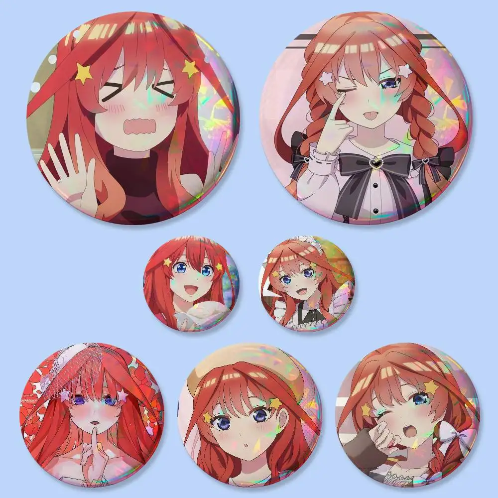 Itsuki Nakano Anime Character Badges Button Round Creative Pin Brooch Badge Bag Decor Accessories Fans Collect Friends Gifts