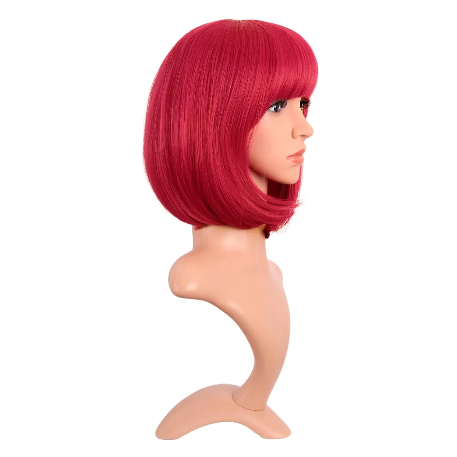 Synthetic Velma Wig Straight Bob Wig with Bangs Costume Red Heat Resistant Fiber for Cospaly Wig for Daily Party Halloween Use