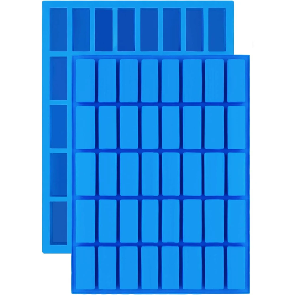 Molde de silicona rectangular de 40 cavidades, bandejas para dulces de caramelo, moldes para trufas de chocolate, dolor de ganancia, gelatina, patina, bandeja para cubitos de hielo, Gummy