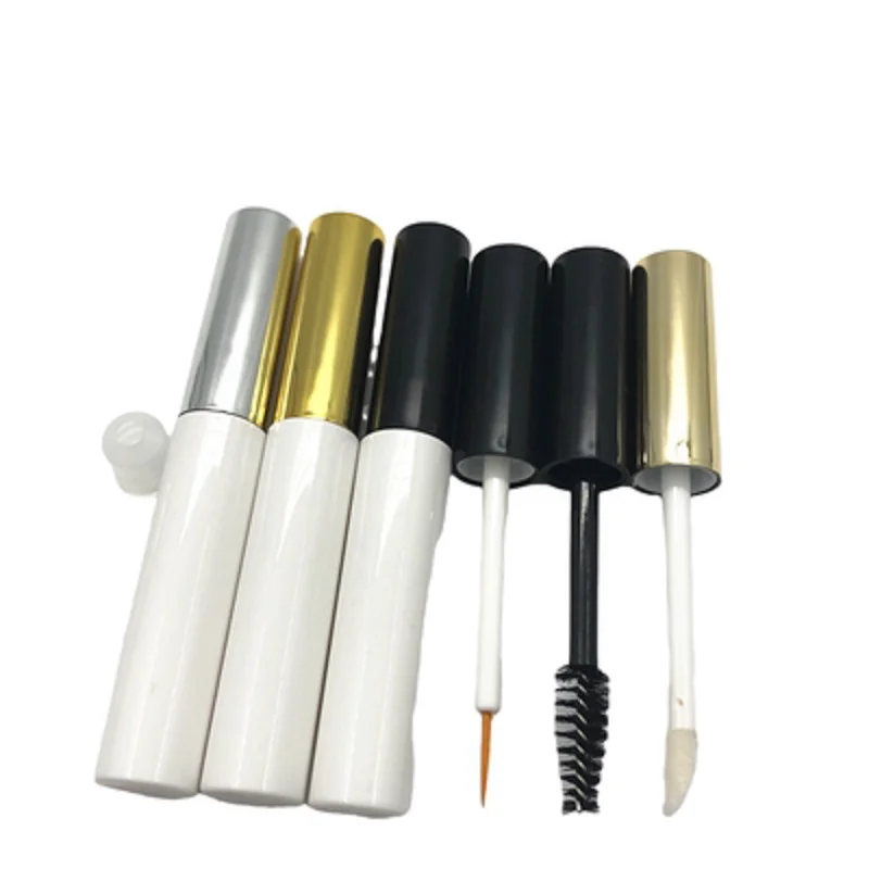 

50Pcs Empty Tube 5ML White Plastic Cosmetic Packaging Mascara Bottle With Plug Refillable Containers Eyeliner Tubes