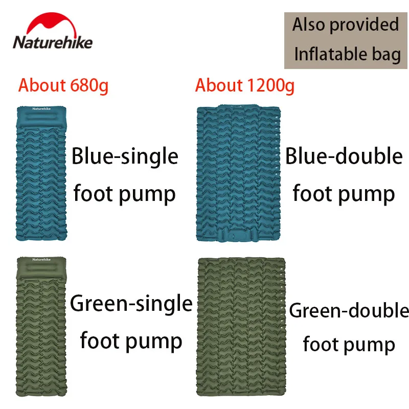 

Надувной коврик Naturehike Fc01 легко хранить, удобный и надежный, с ценностью R 1,6 морозостойкого замка и теплый.