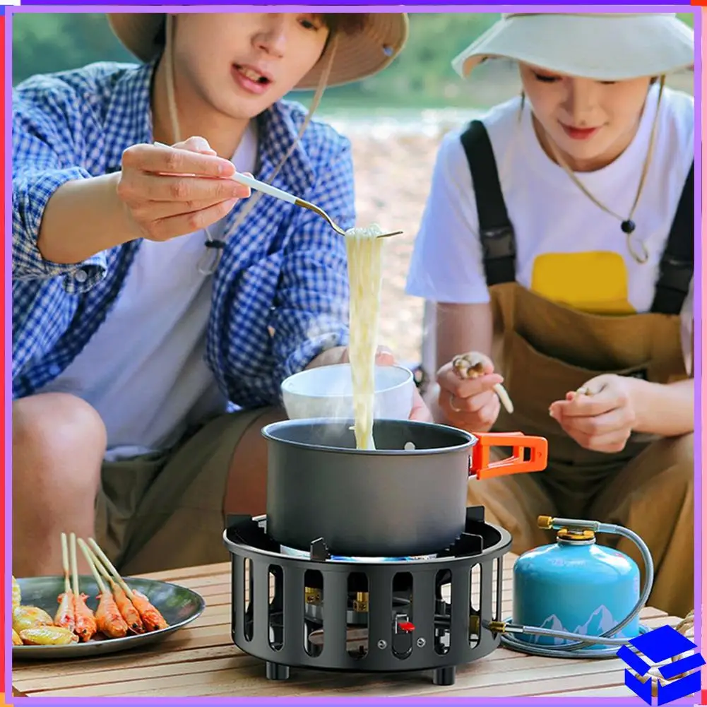 

Reliable Outdoor Hiking Gas Stove,Camping Picnic BBQ Burner Portable Windproof Electronic Ignition Stoves,21000W