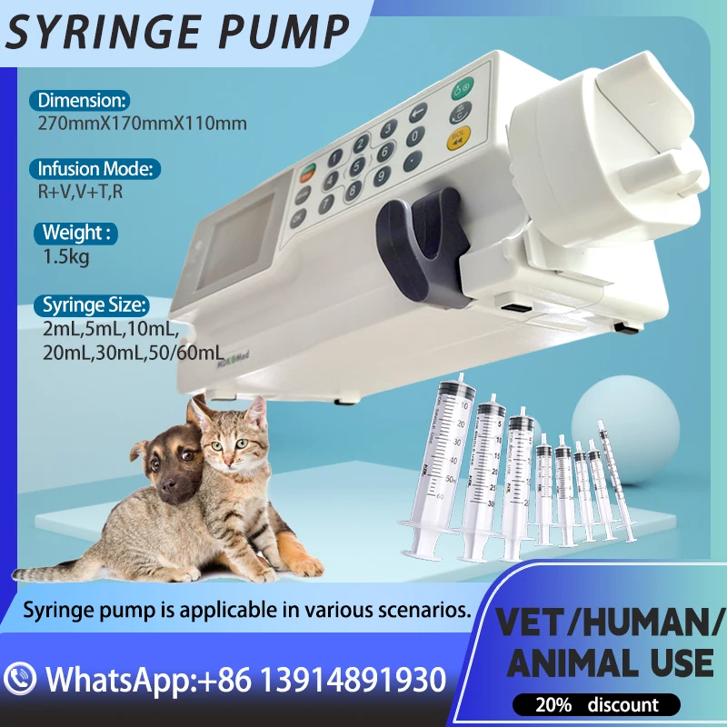 Steady Continuous Delivery Performance Multi-Alarm Setting Universal Syringe Pump for Human & Veterinary Daily Use
