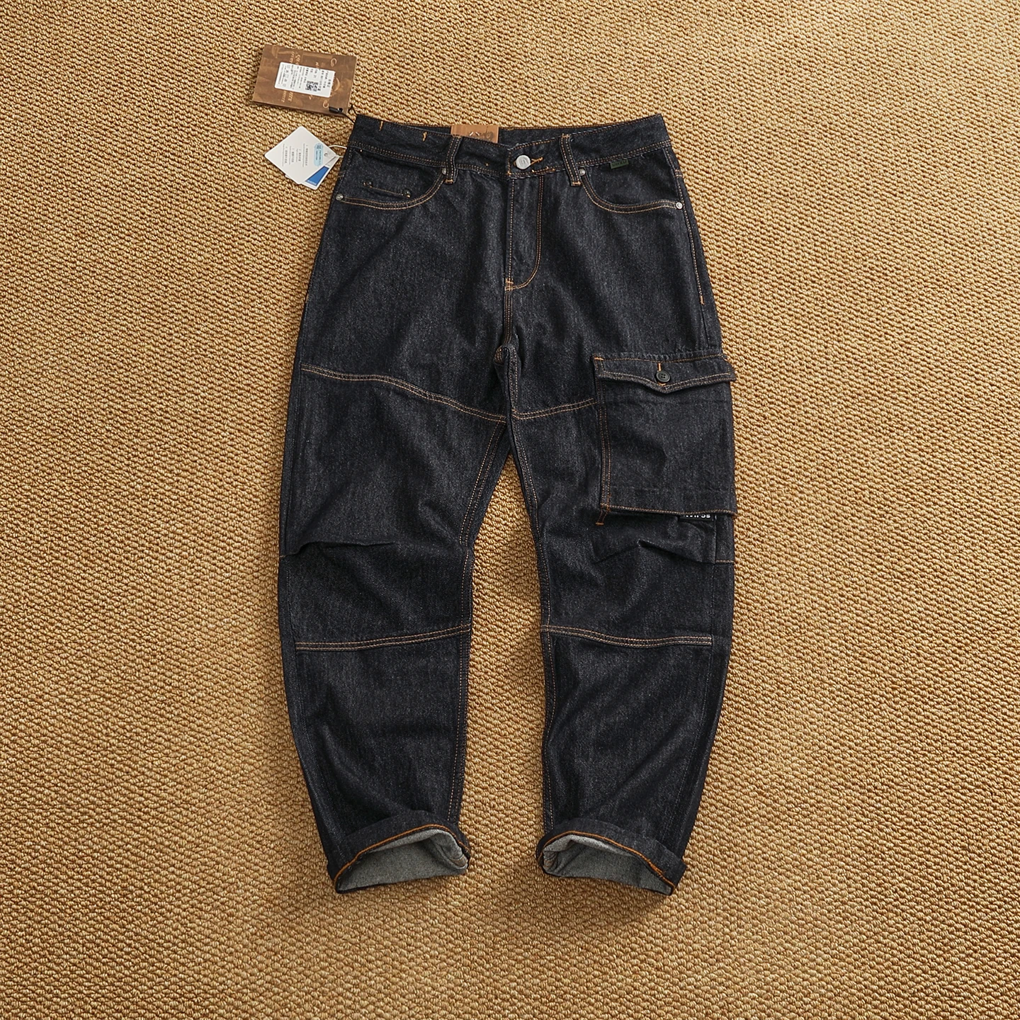 

2025 Autumn New American Retro Heavyweight 3D cutting High-end Comfort Denim Men's Fashion Washed Straight Casual Tapered Jeans