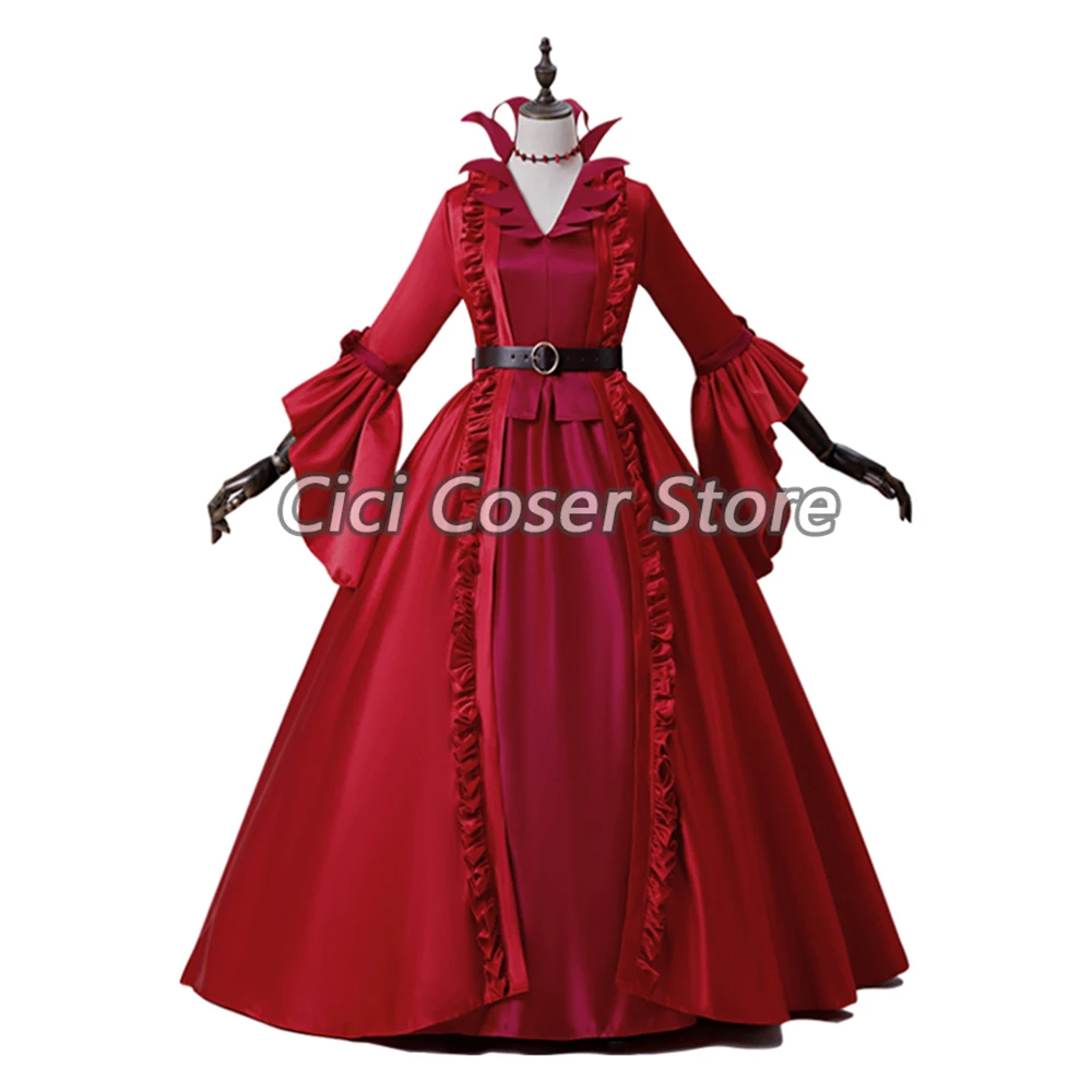 Game Identity V Cosplay Costume Bloody Queen Mary Bloodbath Red Long Dress Women Halloween Carnival Evening Party Ball Clothes