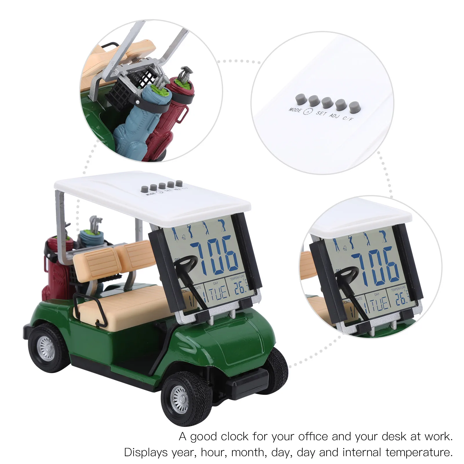 Perpetual Calendar Cart Plastic  Perpetual Calendar  Car Present Gift Miniature  Cart Clock Accessory