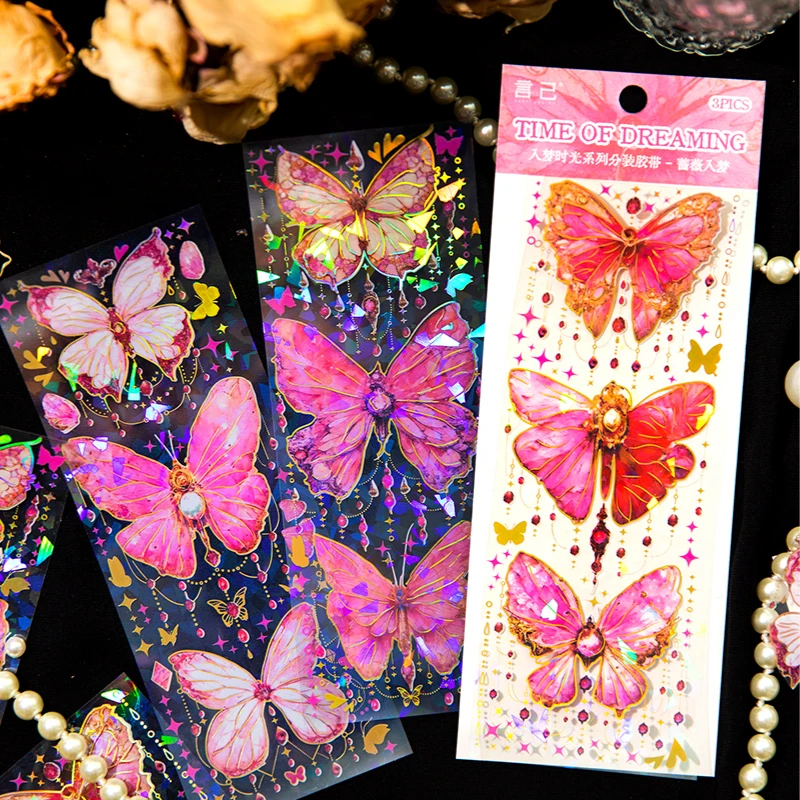 8packs/LOT Butterfly Nature series cute lovely creative decoration DIY PET stickers