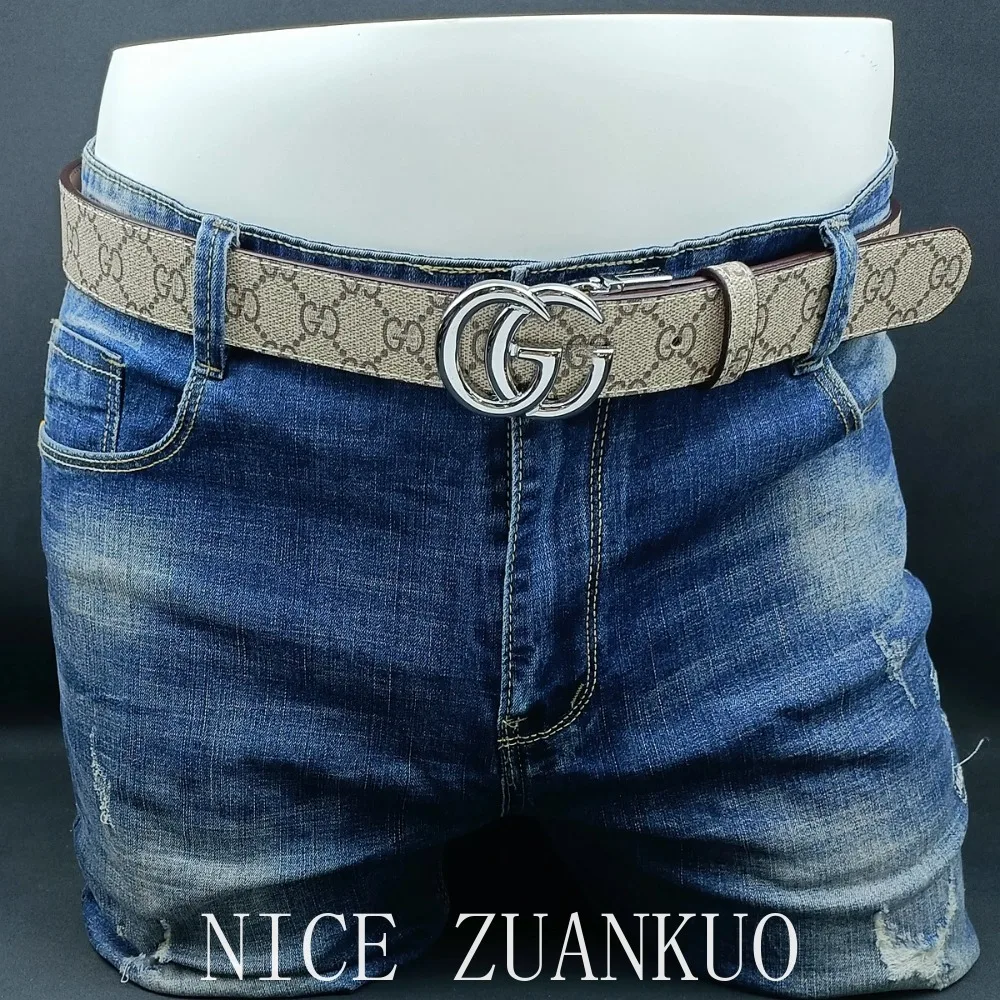 Men's Business Leather Belt, 26SS Italian Luxurious Style New Men's Retro Belt, Casual Business High-end Belt, Classic Printed Belt, Double-sided Creative Printed Leather Belt.