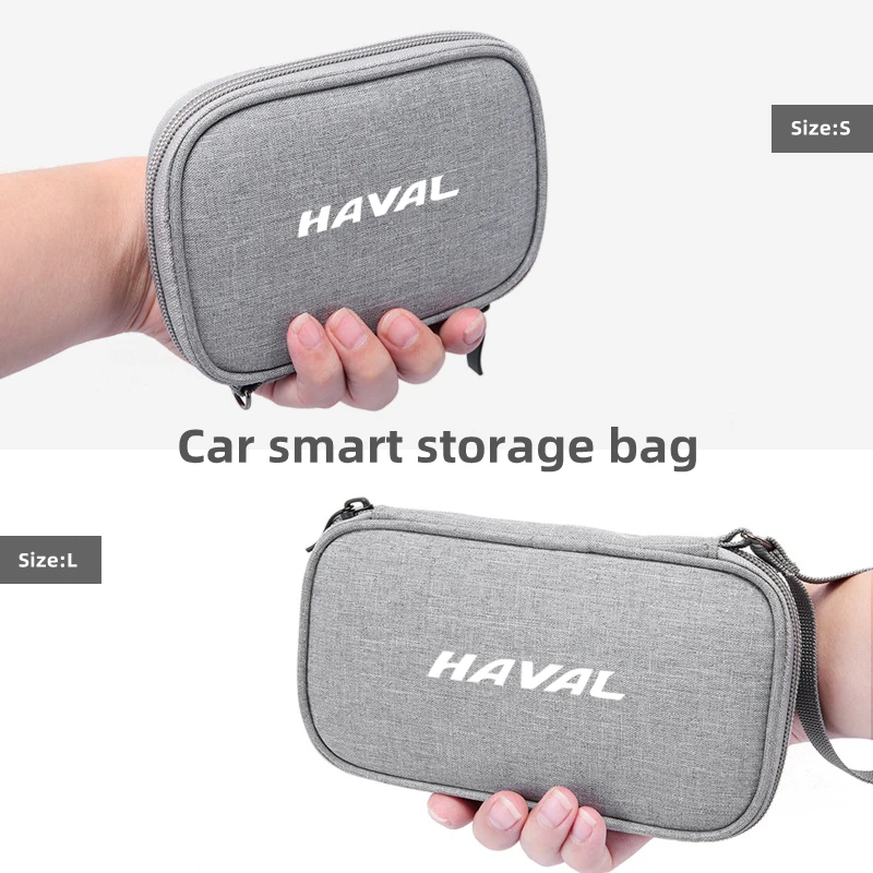 Portable Smart Car Travel Storage bag for car keys car driver's license Cable Gadget Card Pouch For haval f7 h6 f7x h2 h3 h5 h7