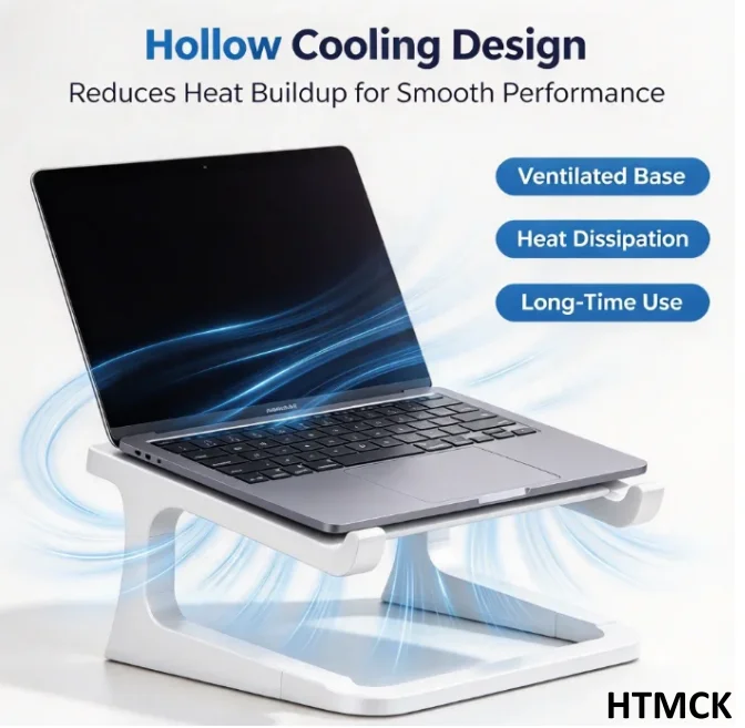 HTMCK 3D Laptop Stand with Keyboard Tray – Portable Stand Suitable for MacBook, PC, and Tablets – Durable and Sturdy