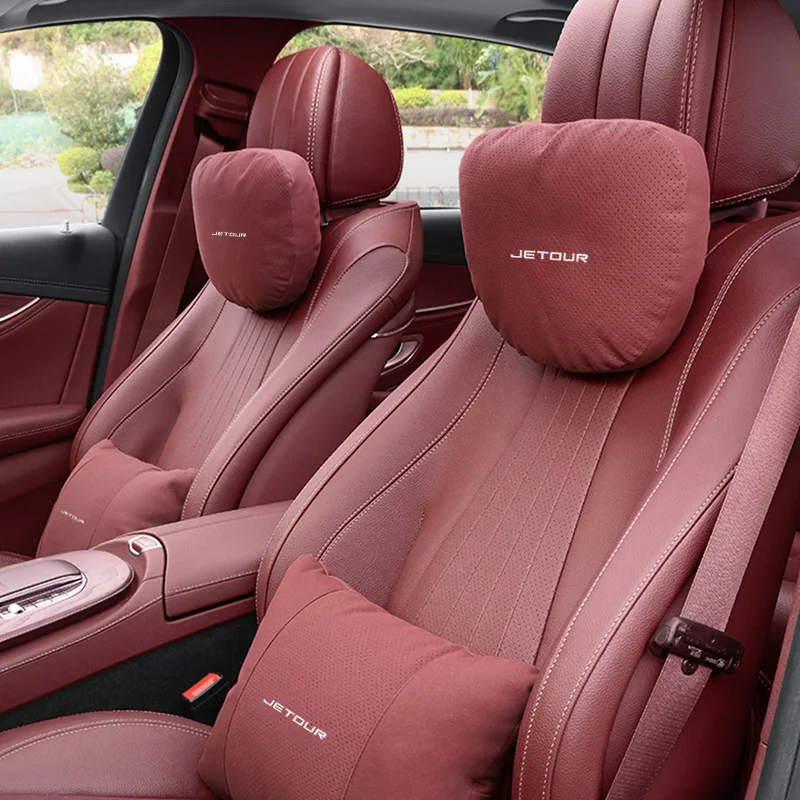 سيارة مسند الرأس الرقبة وسادة الخصر وسادة ل Jetour T2 T1 المسافر X70 DASHING X50 X90 X95 زائد L9 2025 مفتاح غطاء الملحقات