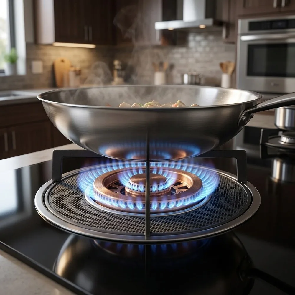 Flame Divider for Gas Stove - Heat Locking Combustion Net for Even Heat Distribution and Energy Efficient Cooking