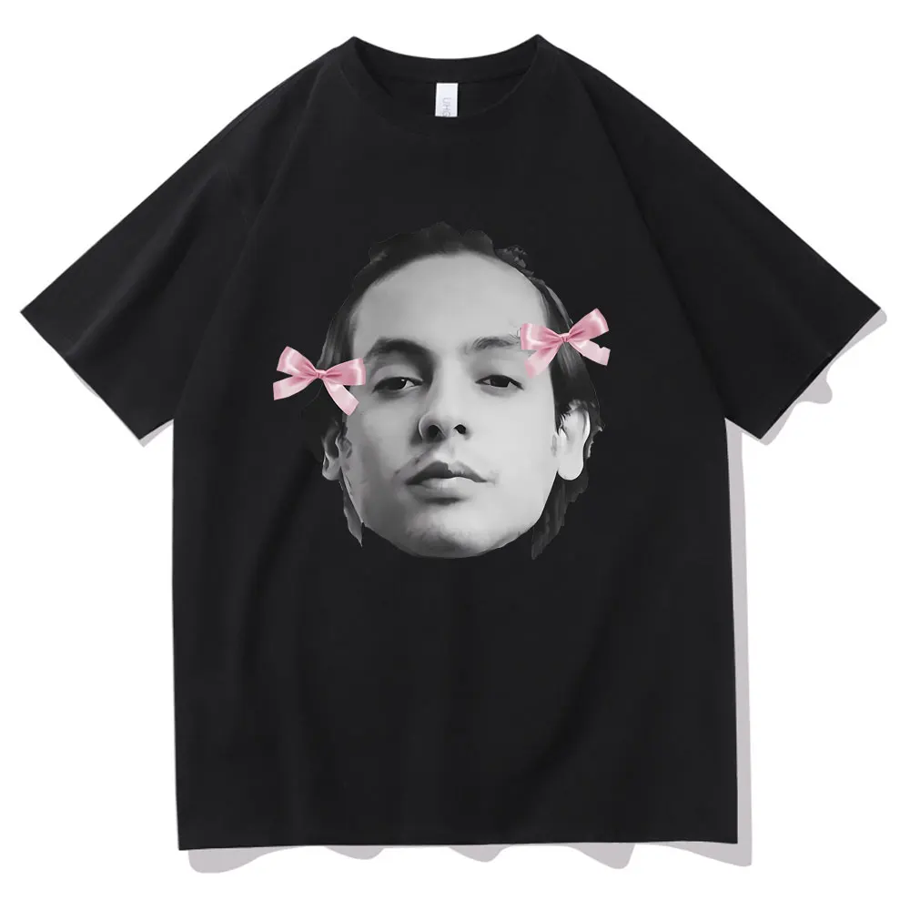 

Singer Natanael Cano Face Print T-shirt Men's Hip Hop Casual Tees Funny Streetwear Oversized Tshirt Male Pure Cotton T Shirts