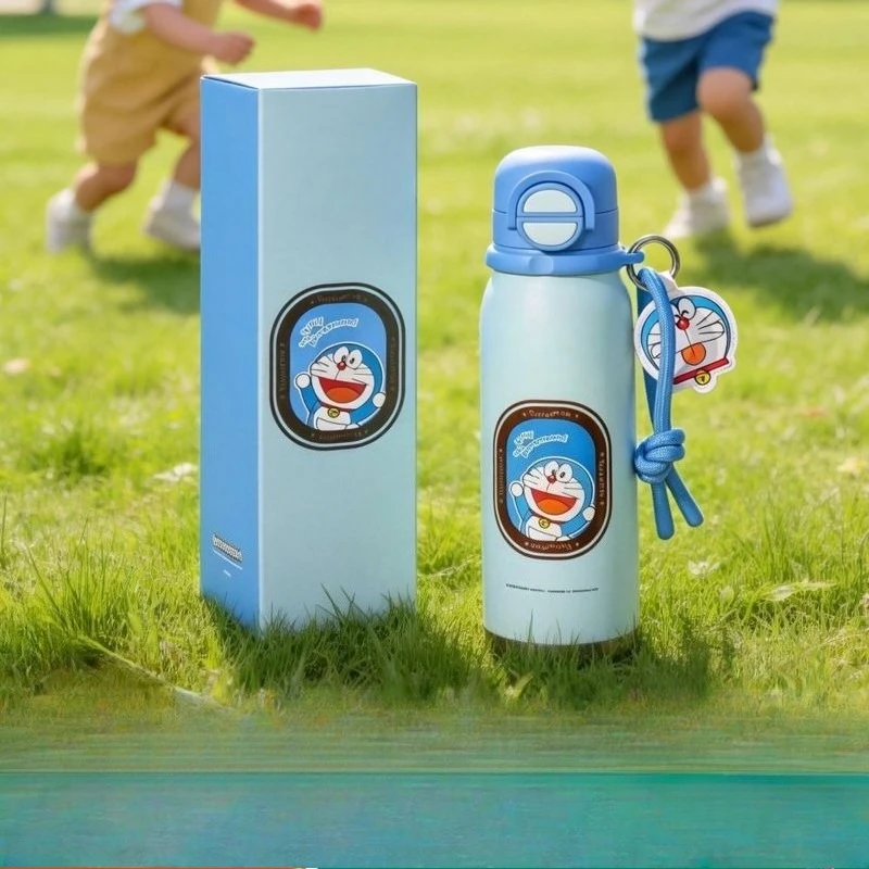 

Термос BEDDYBEAR 2026 нового стиля для детей, с двумя способами питья, синяя кошка, спортивная бутылка для воды для улицы, поильник с трубочкой для мальчиков и девочек