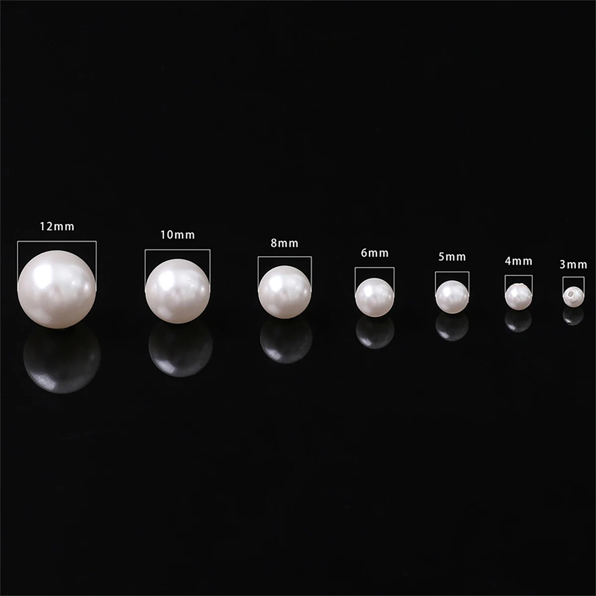3-12mm Half-Hole Glass Imitation Pearl Beads for DIY Jewelry Necklace Bracelet 10pcs/Pack