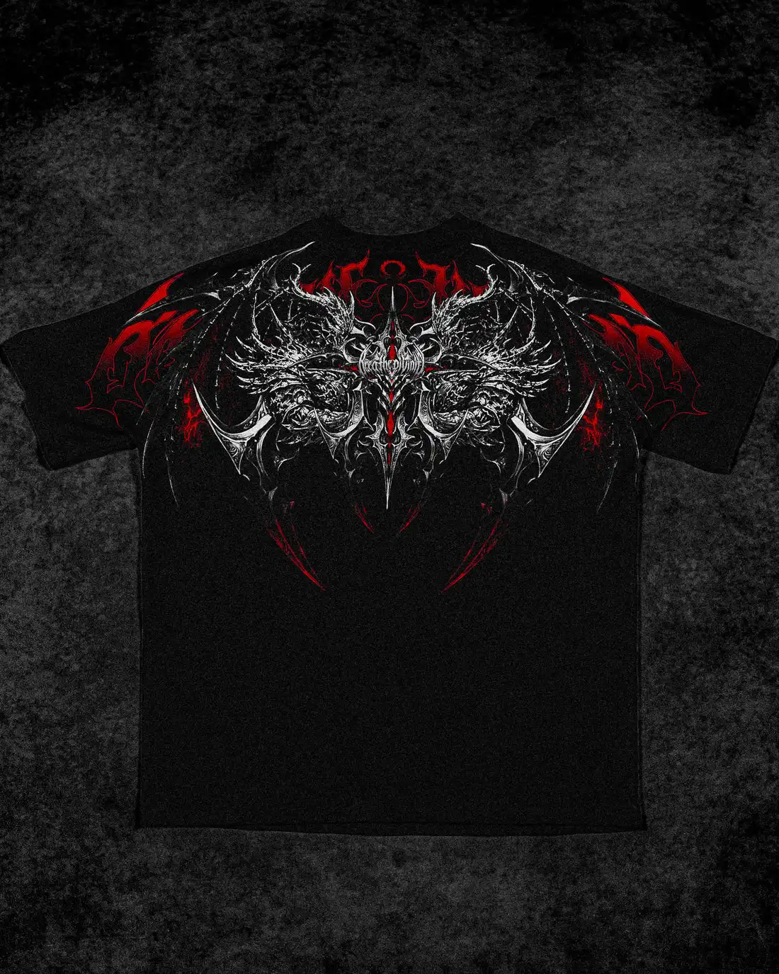 Men's Gothic Style Pattern Fitness Short Sleeved Sports Shirt Body Fitness T-shirt Dark Street Style Sports Training Shirt image 4