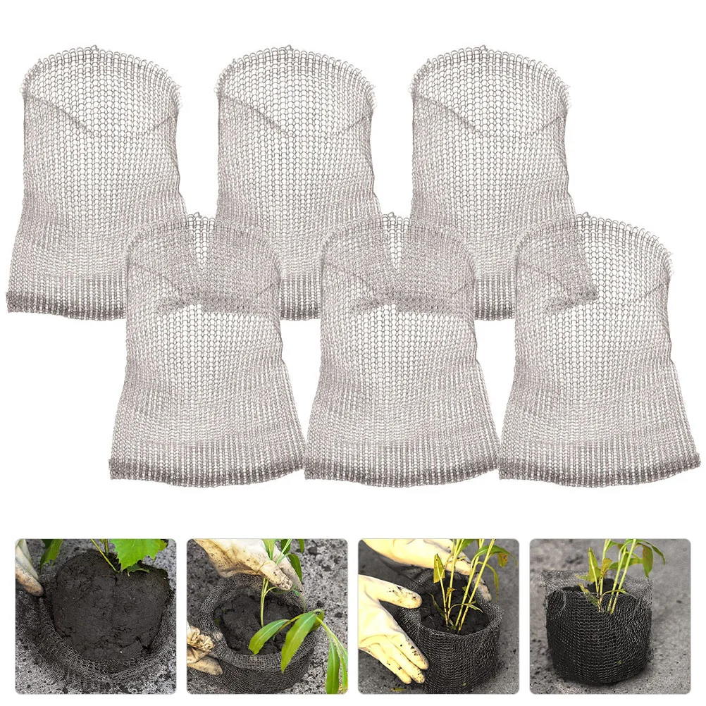 

6 Pcs Plant Root Protection Basket Garden Mesh Bags Protective Tools Vegetable Protectors Cord Flower Wire Animal Outdoor