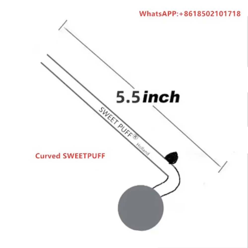 5.5 بوصة منحني الحلو نفخة سميكة الزجاج القش موقد زيتي الأنابيب عالية البورسليكات الزجاج أنابيب القش الزجاجي