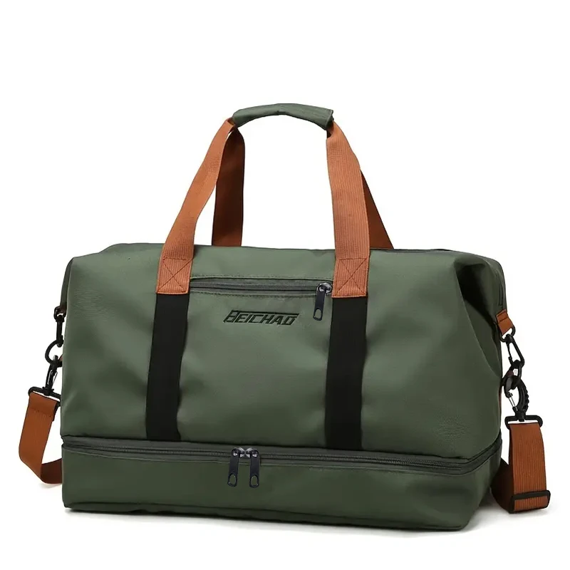 Der neutralen Farbton entsprechende Rucksack ist speziell für Männer und Frauen entwickelt und eignet sich als Gepäcktasche für Reisen und Unterkünfte. – Detail 9