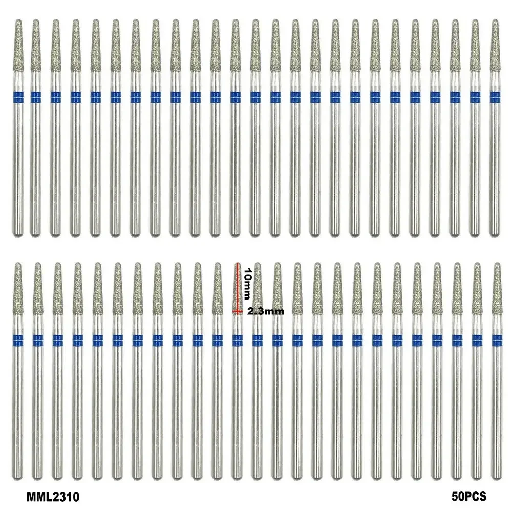 50pcs Milling Cutter Set Diamond Stone Electric Manicure Drills Nail Drill Cuticle Clean Bits Burr Accessories Nail Art