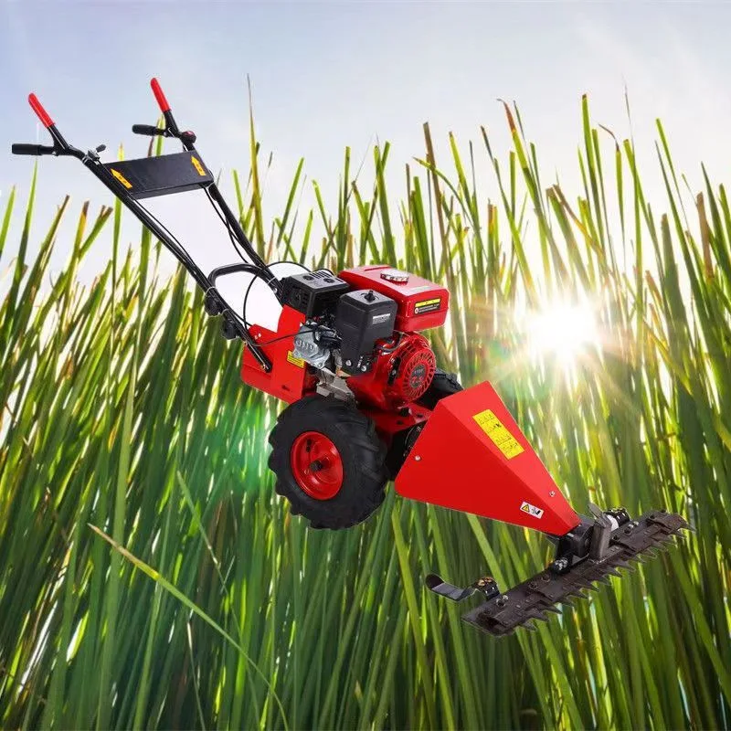 Self propelled garden weed harvester 18 inch lawn mower