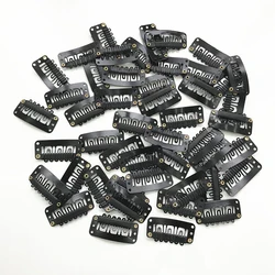 5Pcs/10Pcs/20Pcs Clip In Haar Verlängerung Perücke Clips Für Menschliches Haar Pony Snap Haar clips Für Extensions Metall Kamm Für Verschluss 3cm