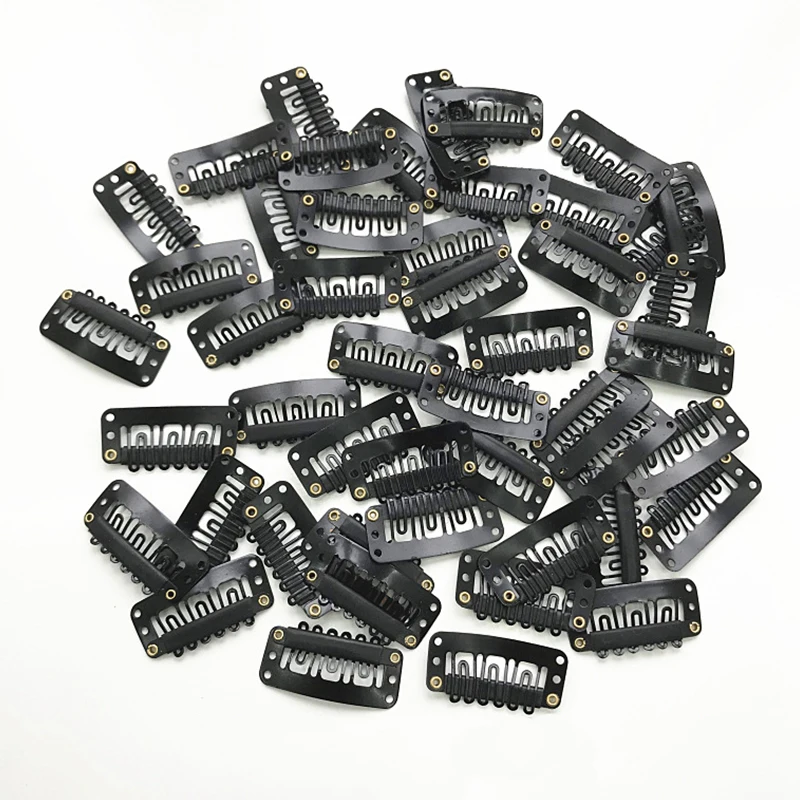 5Pcs/10Pcs/20Pcs Klipsy do przedłużania włosów Klipsy do peruk z ludzkich włosów Klipsy do przedłużania włosów Metalowy grzebień do zamknięcia 3cm