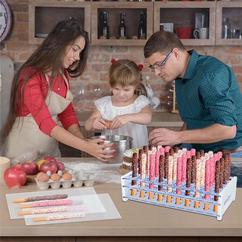 

Pretzel Rod Holder And200 Clear Pretzel Rods Bag Pretzel Holder With40 Holder Holes Plastic Pretzel Rods Forbirthday