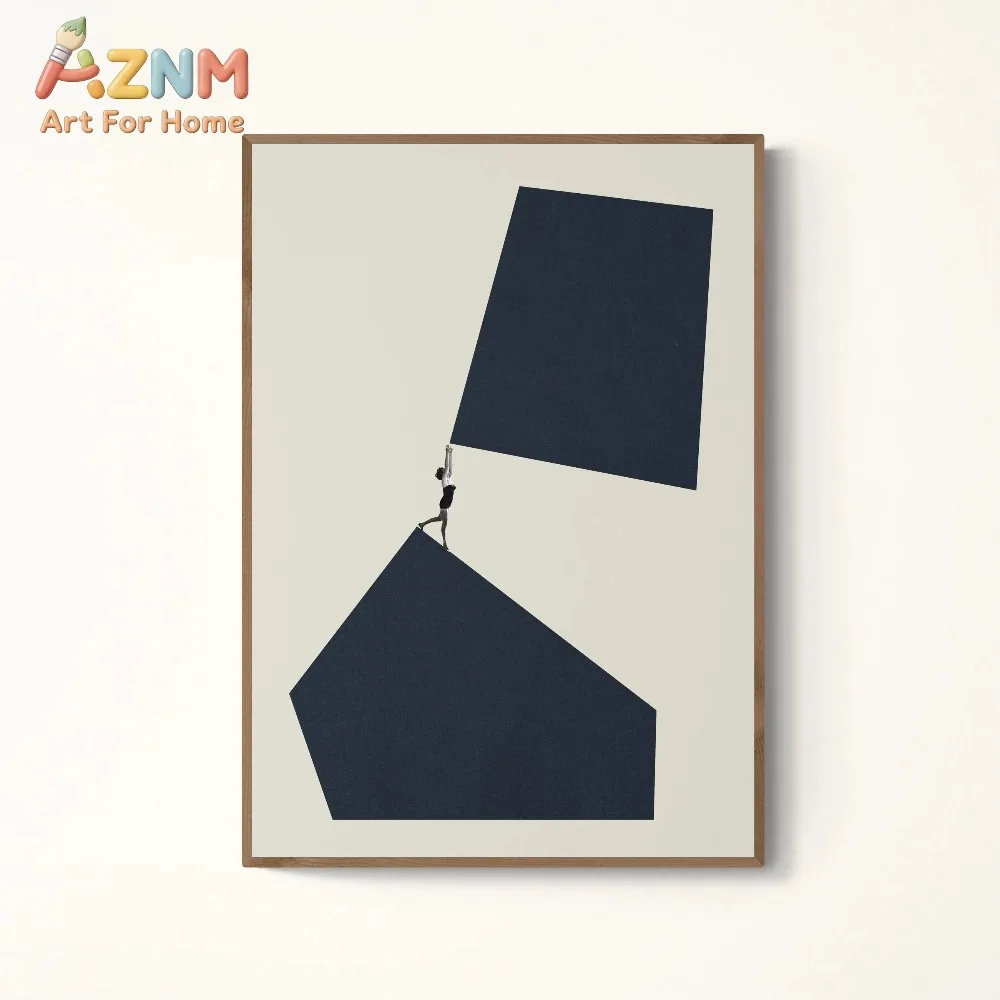 1 pièce - Affiche abstraite moderne sur la philosophie humaine - Impression sur toile de qualité - Tableau mural de musée - Décoration pour salon, dortoir, maison