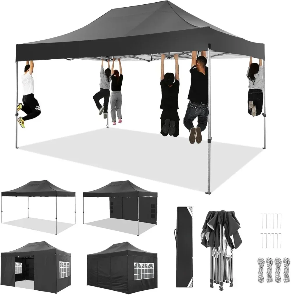 

10x15 Pop up Canopy Gazebo 3.0, with 4 Removable Sidewalls, All Weather Sunshade 100% Waterproof Outdoor Canopy Tents