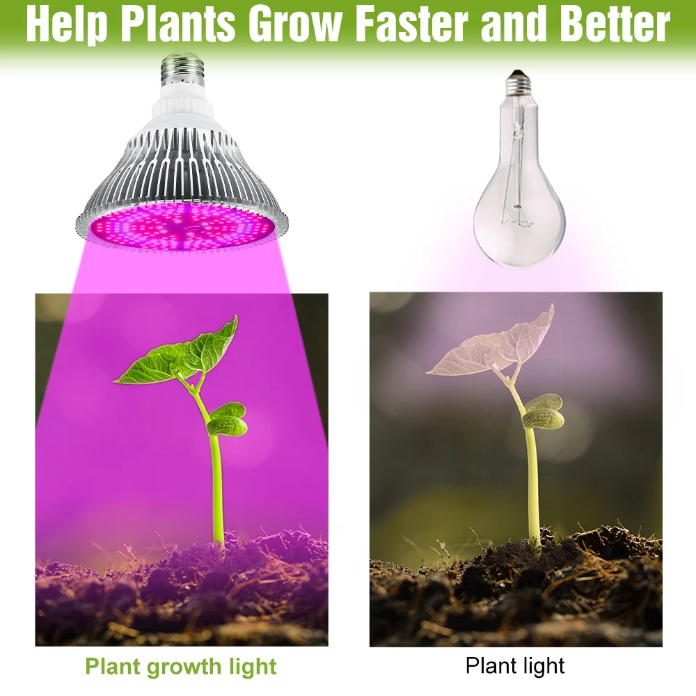 150 واط LED E27/E26 تنمو ضوء لمبة AC220V الطيف الكامل زراعة مصباح E14 110 فولت ل صندوق النمو الداخلي بوعاء زهرة نبات عصاري