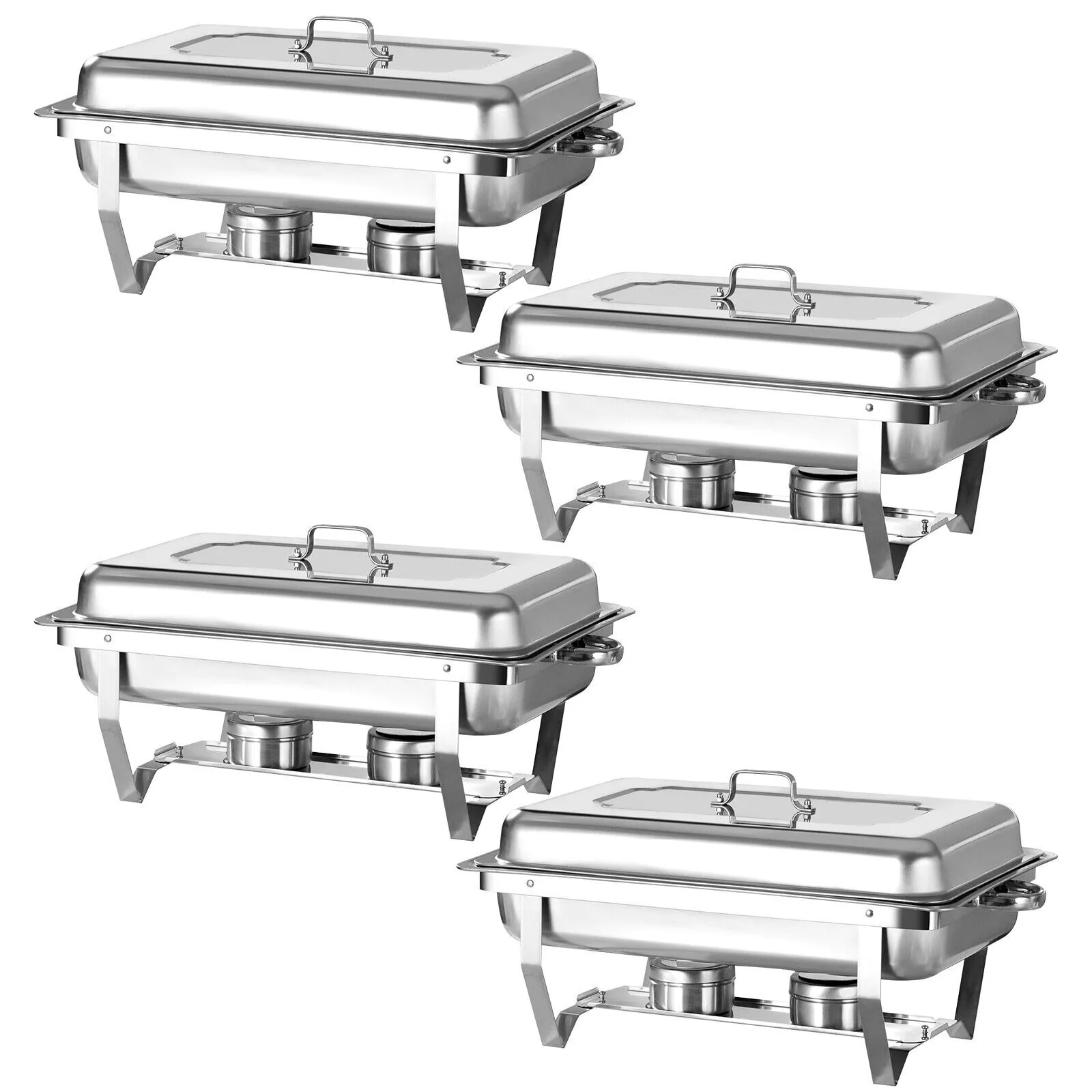 

4 Pack of 8QT Chafer Chafing Dish Sets Stainless Steel Catering Food Warmer United States