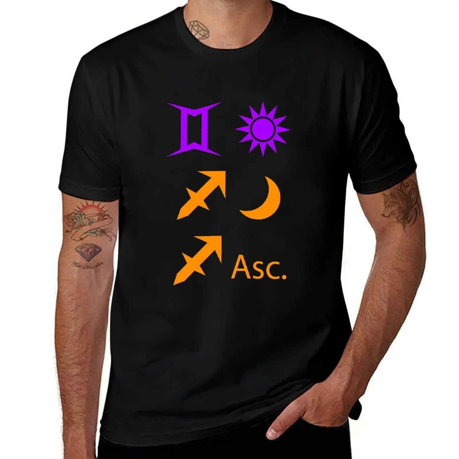 Gemini Sun, Sagittarius Moon, Sagittarius Ascendant T-Shirt Lightweight Cooling Short Sleeve Tee T-Shirt