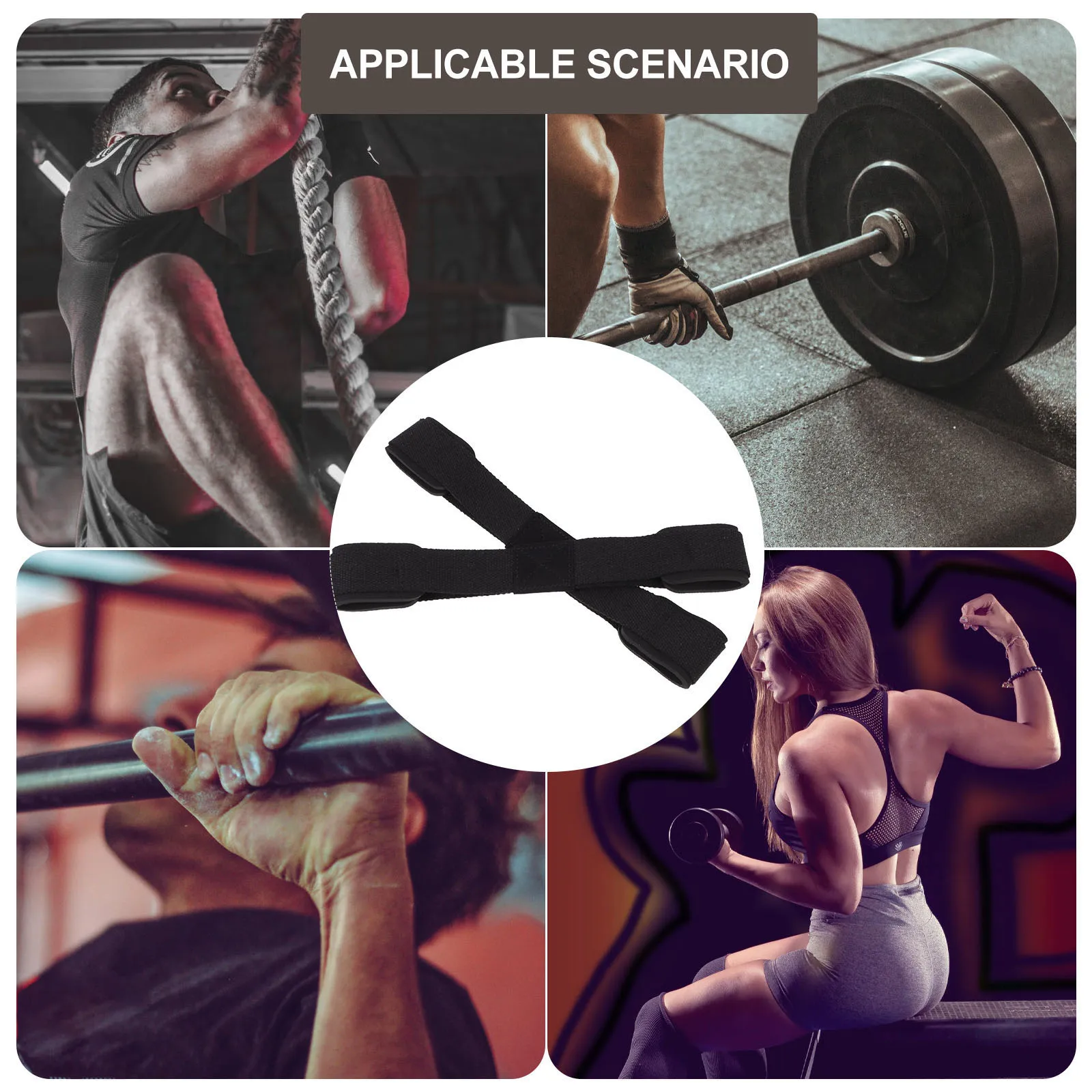 

1Pair Stretch Fitness Band Durable Figure 8 Hard Pull Power Belt Exercise Support Band for Workout Exercise Belt