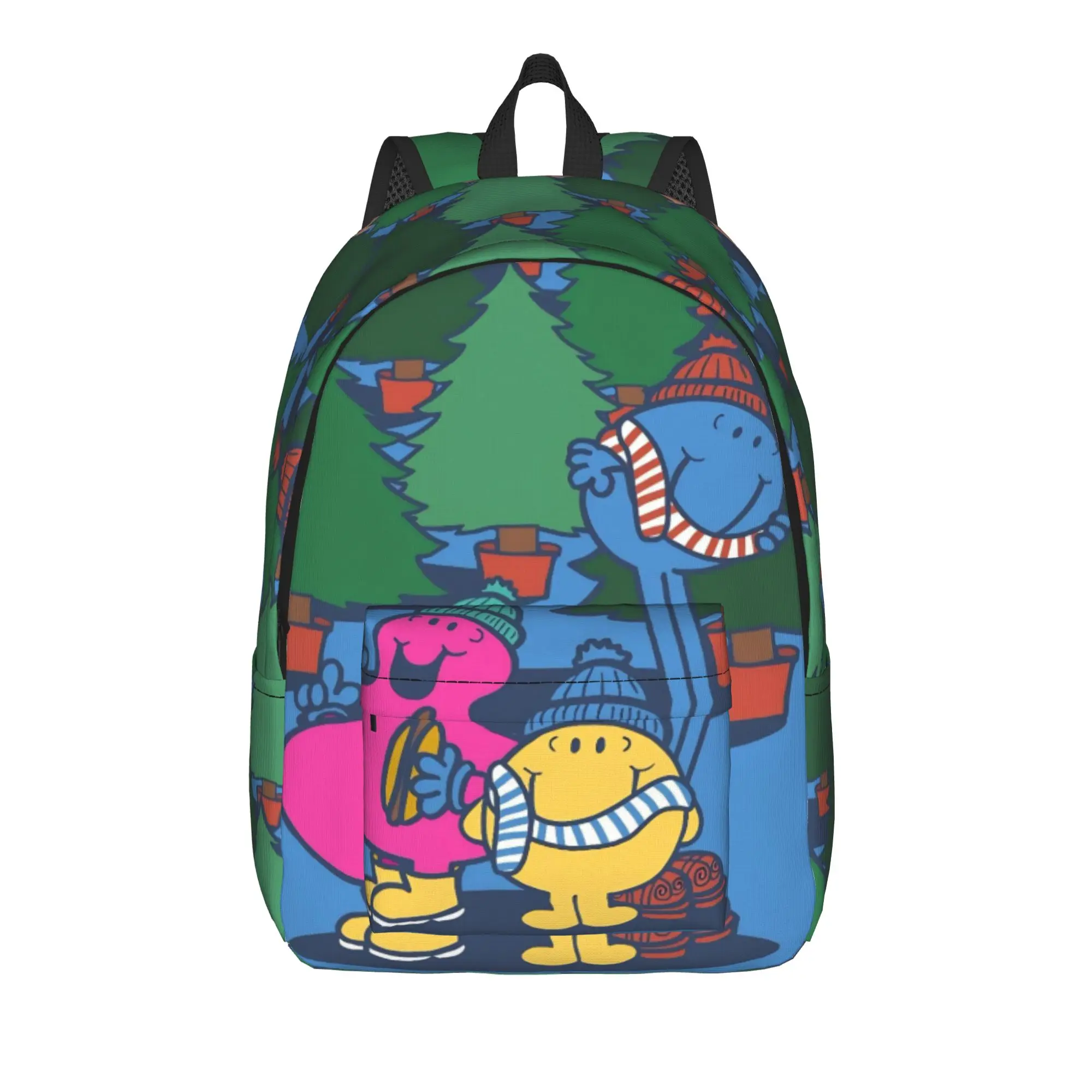 Funny M-Mr M-Men L-Little M-Miss Backpack for Men Women Cool High School Business Daypack  Laptop Computer Canvas Bags Outdoor