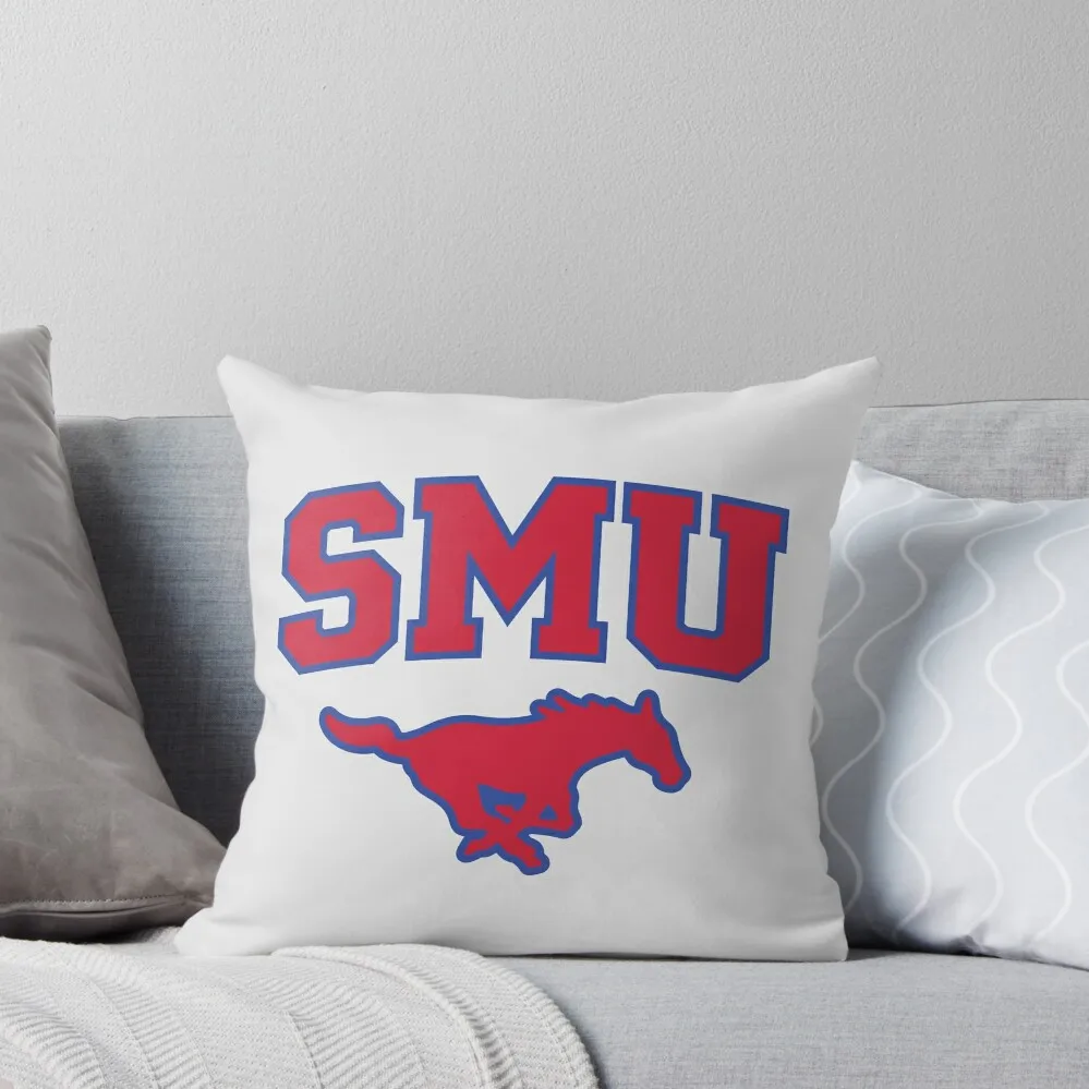 

SMU Blue Logo & Red Peruna Throw Pillow Christmas Cushion For Home Christmas Pillow Covers Rectangular Cushion Cover