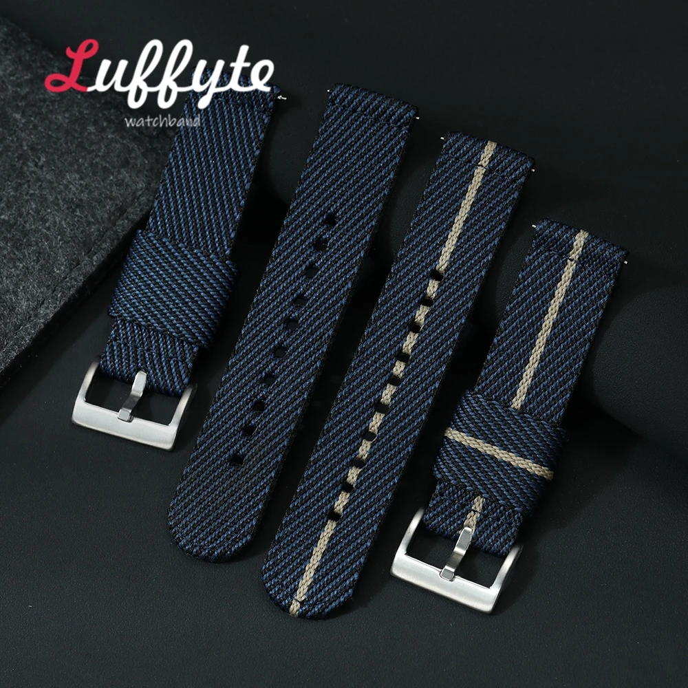 Nylon-Uhrenarmband, 20 mm, 22 mm, Schnellverschluss, für Herren und Damen, robustes Sport-Armband aus Segeltuch, Uhrenzubehör