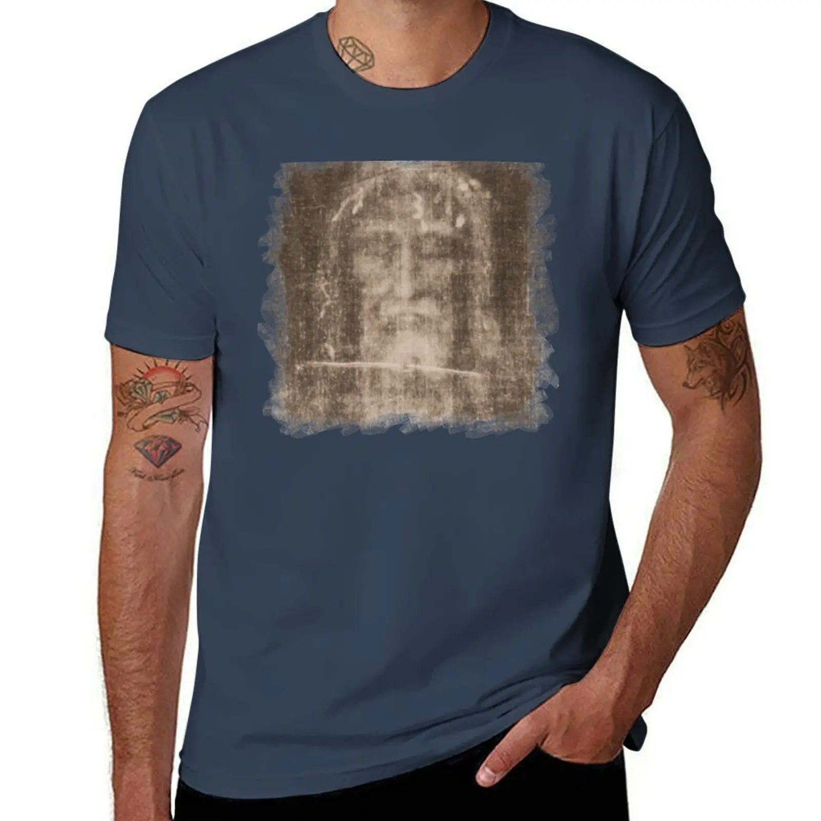 

The Shroud of Turin Jesus Holy Face Veronicas Veil Mandylion Edessa 101 T-Shirt funny t shirts man T-Shirt