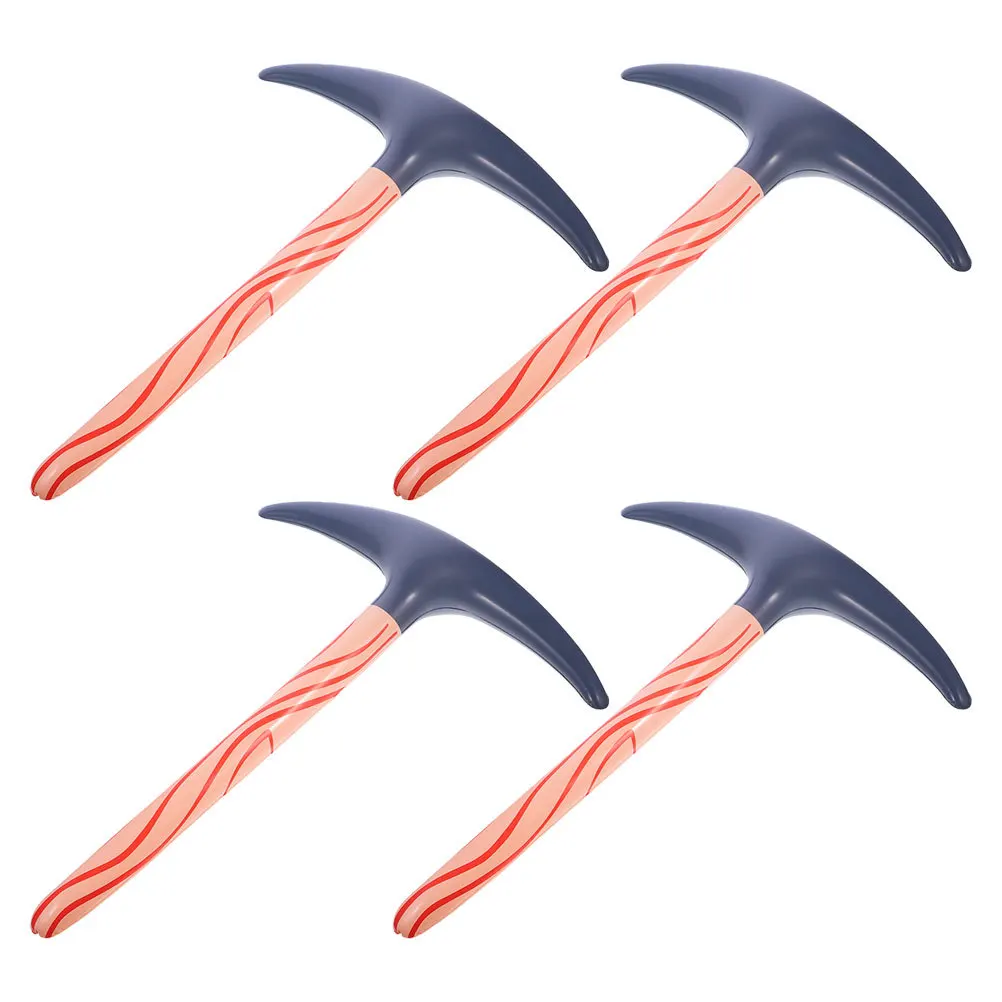 4 قطعة نفخ Pickaxe تأثيري ملحق حفلة عيد ميلاد الدعامة كبيرة الصلب البلاستيكية لا تسرب الهواء نفخ Pickaxe اللعب #5