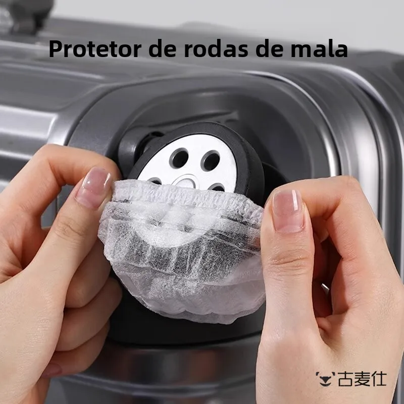 使い捨て荷物用ホイール保護カバー旅行スーツケースユニバーサルホイール防塵カバーフットパッドホイールシールドフィルム