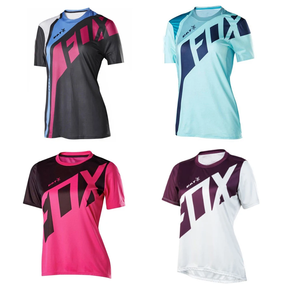 

Women's Jersey BAT FOX Motocross jersey Downhill Jeresy Mountain Bike T-Shirt Camisetas MTB Bike Jersey Ciclismo Mujer