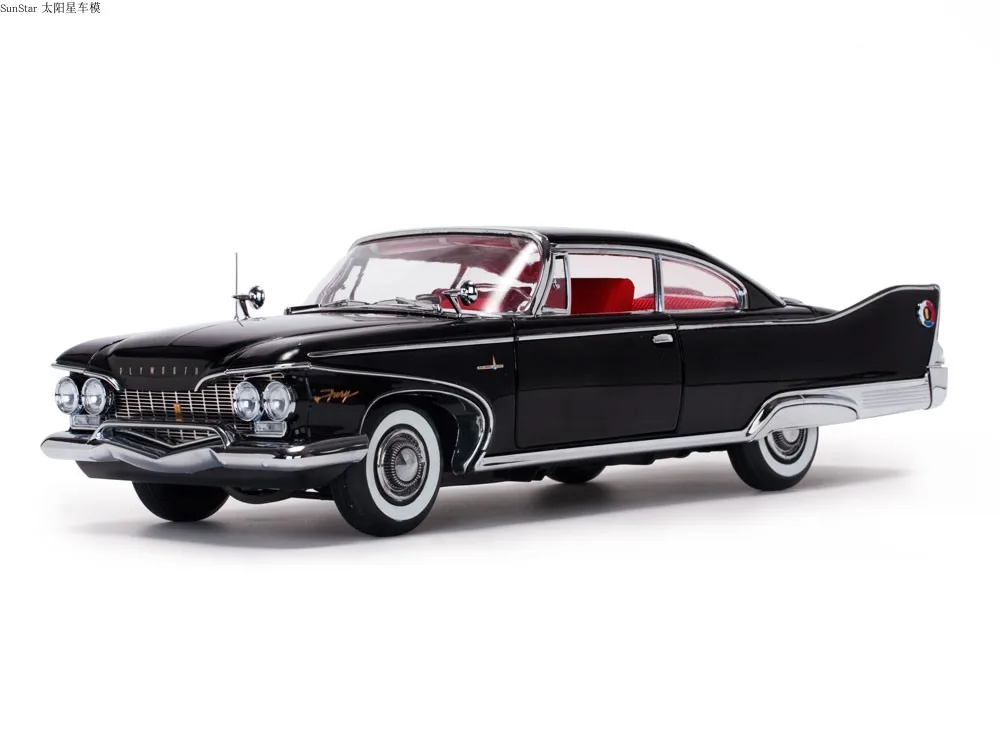 SunStar 1:18 For Plymouth Fury Hard Top 1960 Classic Cars Alloy Full Open Limited Edition Metal Model Ornament Toy Gift