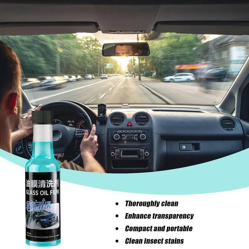 Oil Film Remover For Car Window Long Lasting Safe Oil Film Remover Oil Film Cleaning Anti-Freeze Oil Film Cleaner Glass Coating