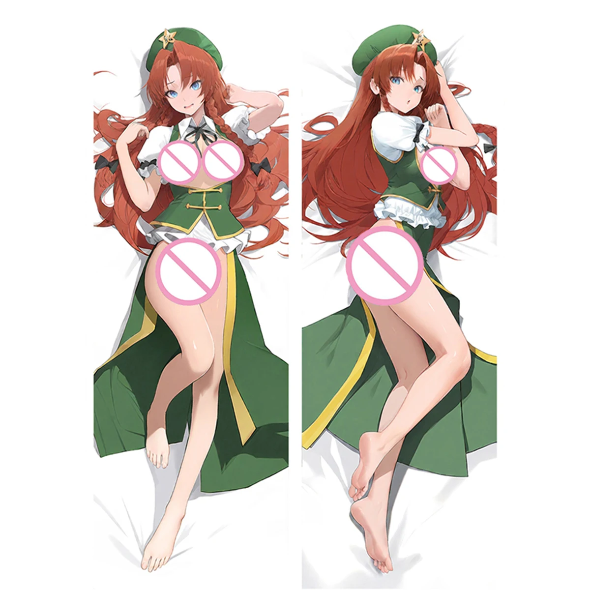 هون ميرين ‌   Dakimakura غطاء أنيمي الوحش فتاة Waifu Otaku حياة طويلة حجم المعانقة وسادة للجسم كيس الطباعة على الوجهين