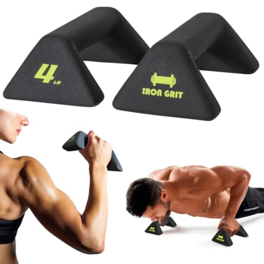 Barras de Paralelismo con Diseño Ergonómico y Peso de 4 lb - Barras Antideslizantes en Negro para Entrenamiento Físico en Casa y Ejercicios en el Suelo